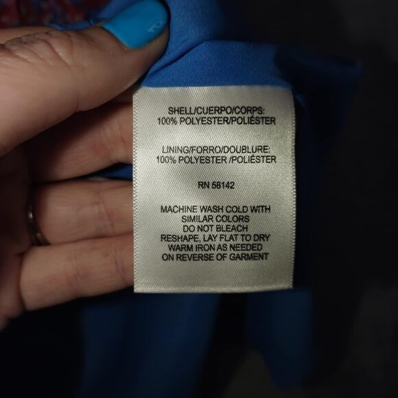 Maggy London Floral Pleated Halter Women's Midi Dress10 Pink Blue Garden‎ Party - Picture 10 of 11